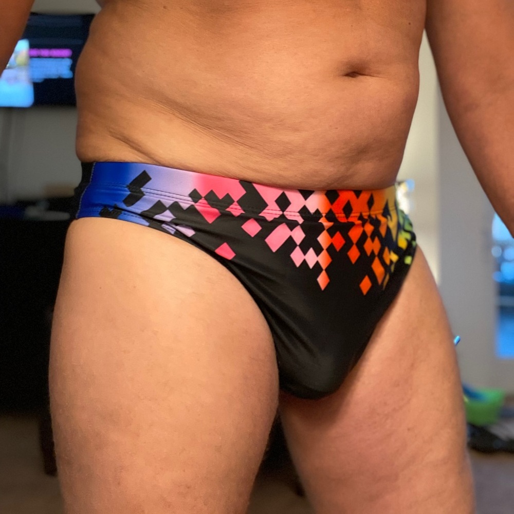 Geometric Rainbow Men’s Bikini